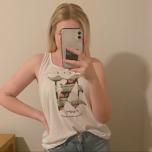 Neff White Razor Back Tank Top